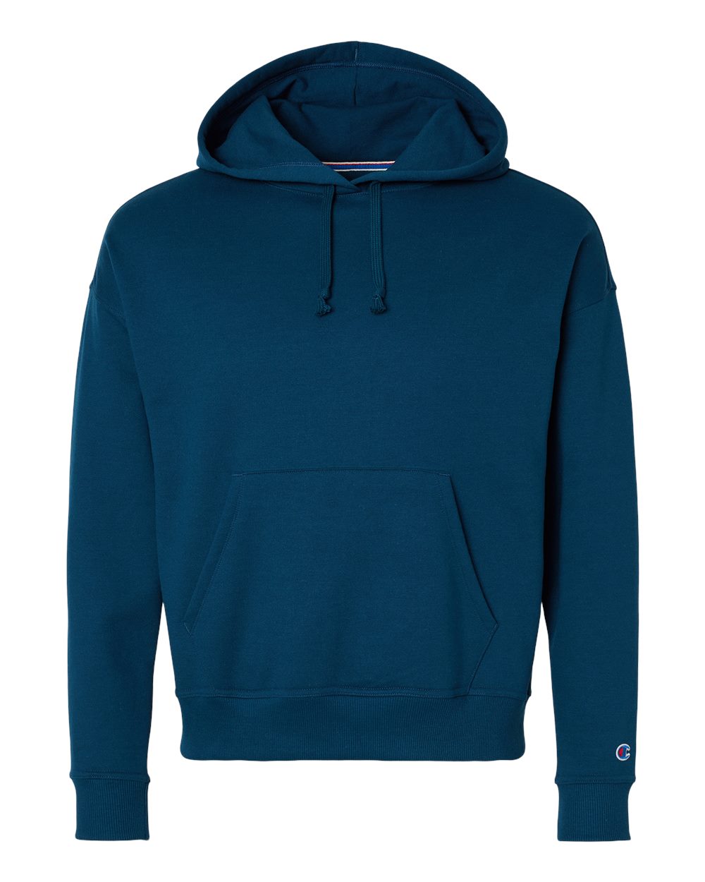 Front View of Late Night Blue Women's Powerblend® Hooded Sweatshirt - S760