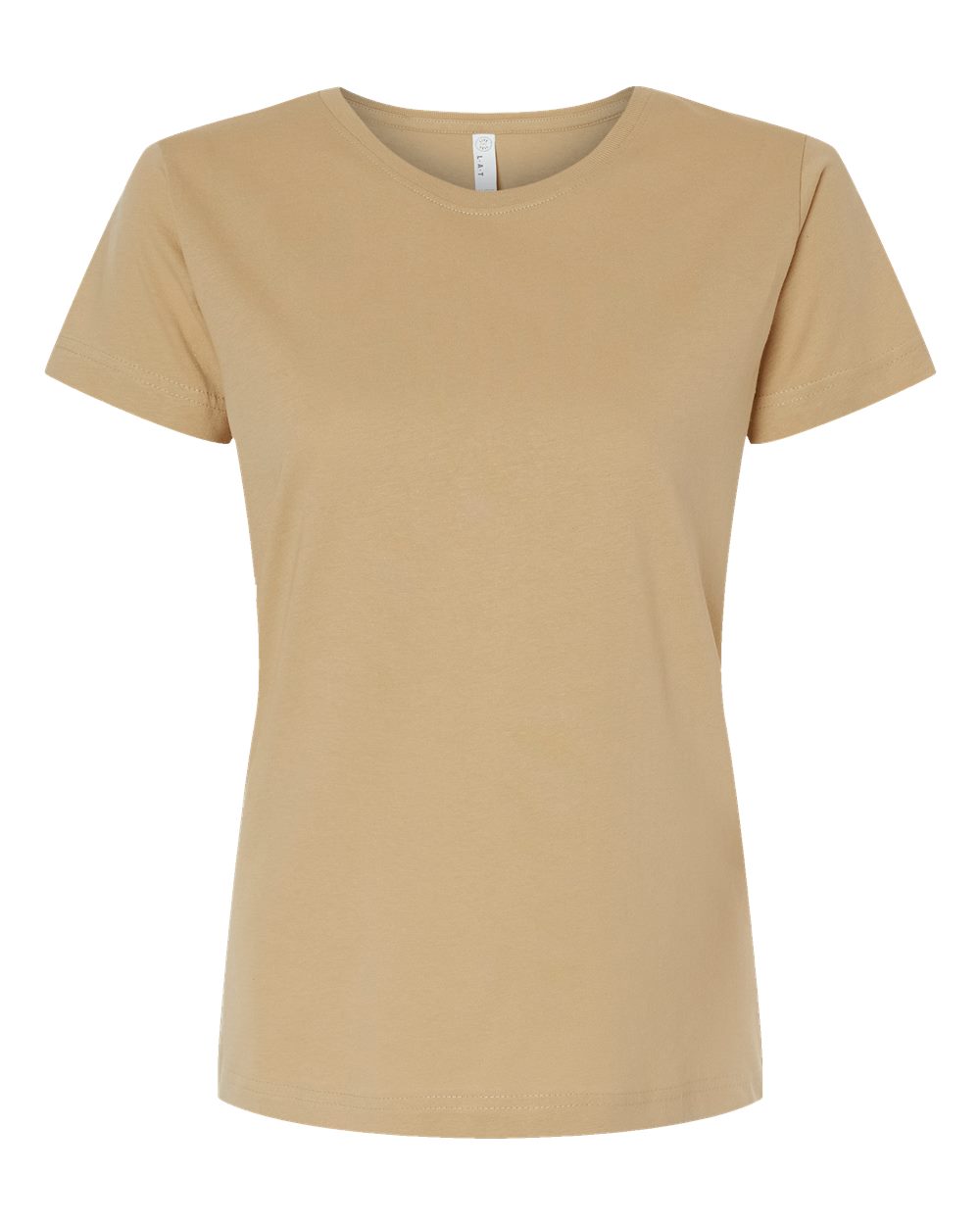Front View of Latte Women's Fine Jersey Tee - 3516