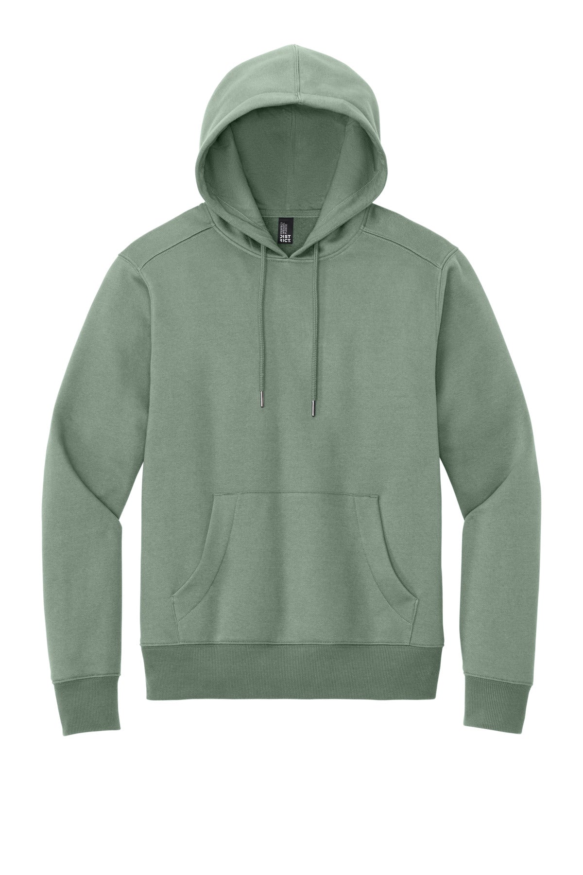 Front View of LaurelGrn District Perfect Weight Fleece Hoodie DT1101