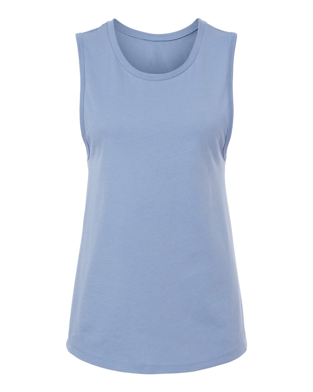 Front View of Lavender Blue Women&#39;s Jersey Muscle Tank - 6003