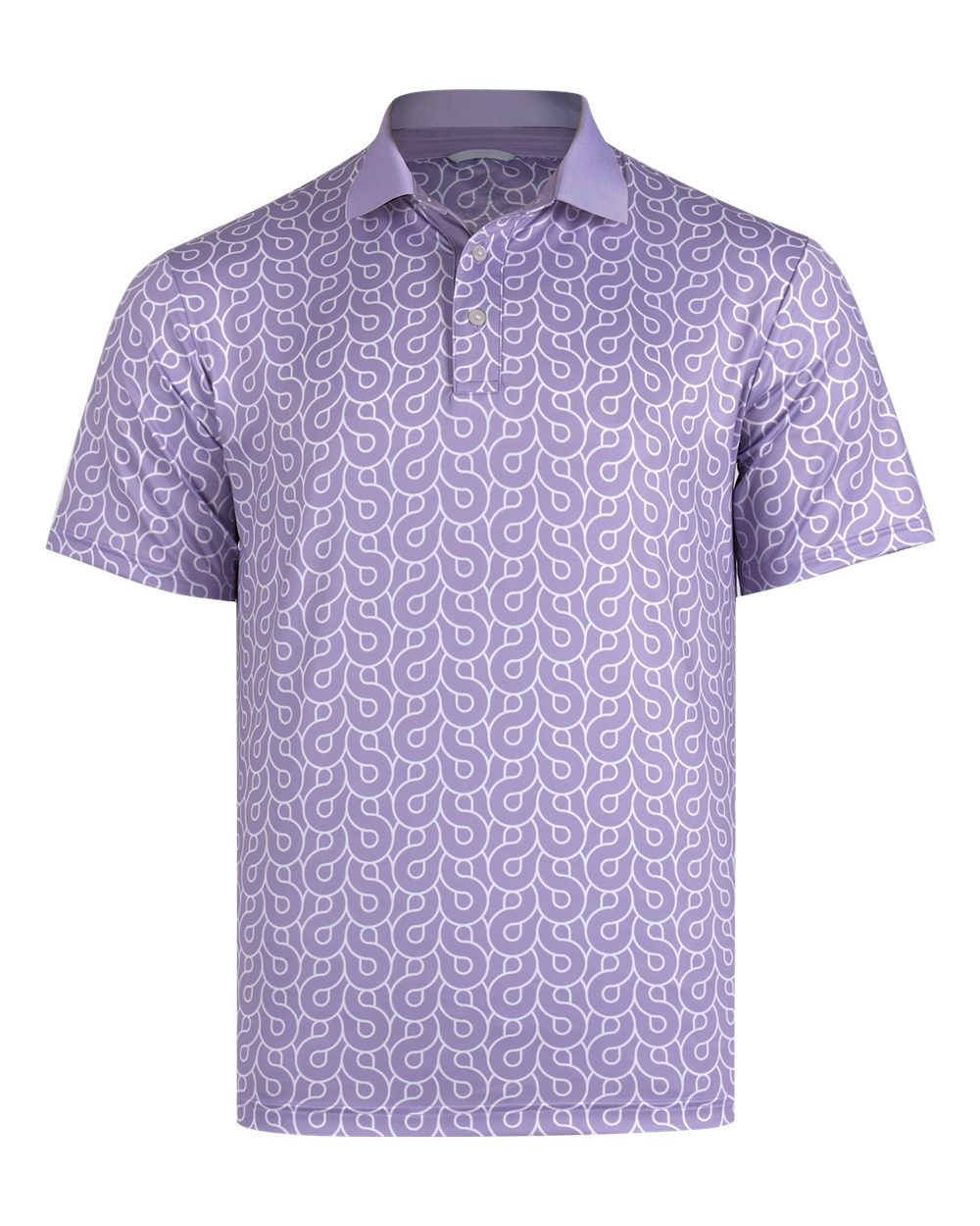 Front View of Lavender Frost Men's Ryder Polo - P10205 plain