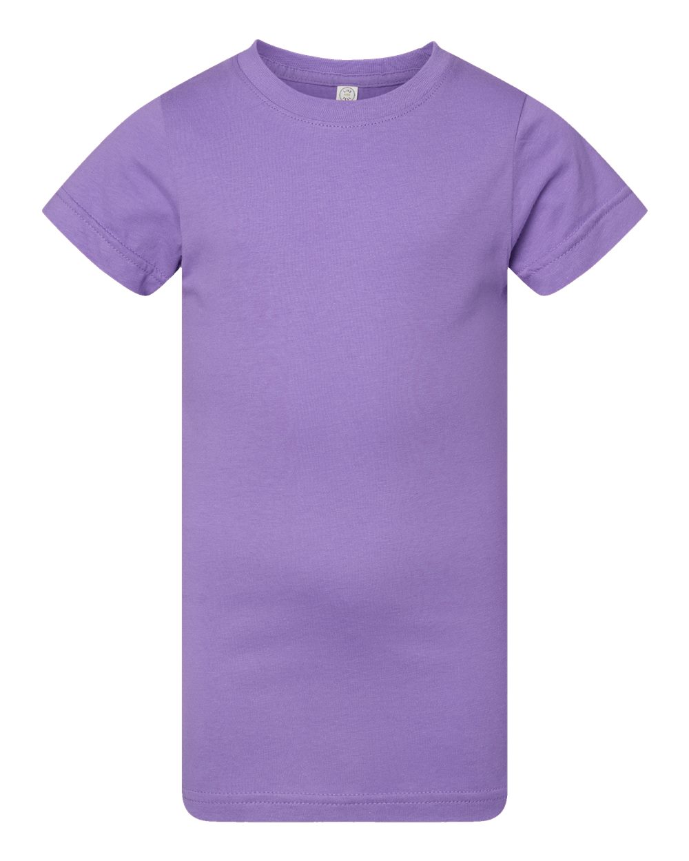 Front View of Lavender Girls' Fine Jersey Tee - 2616