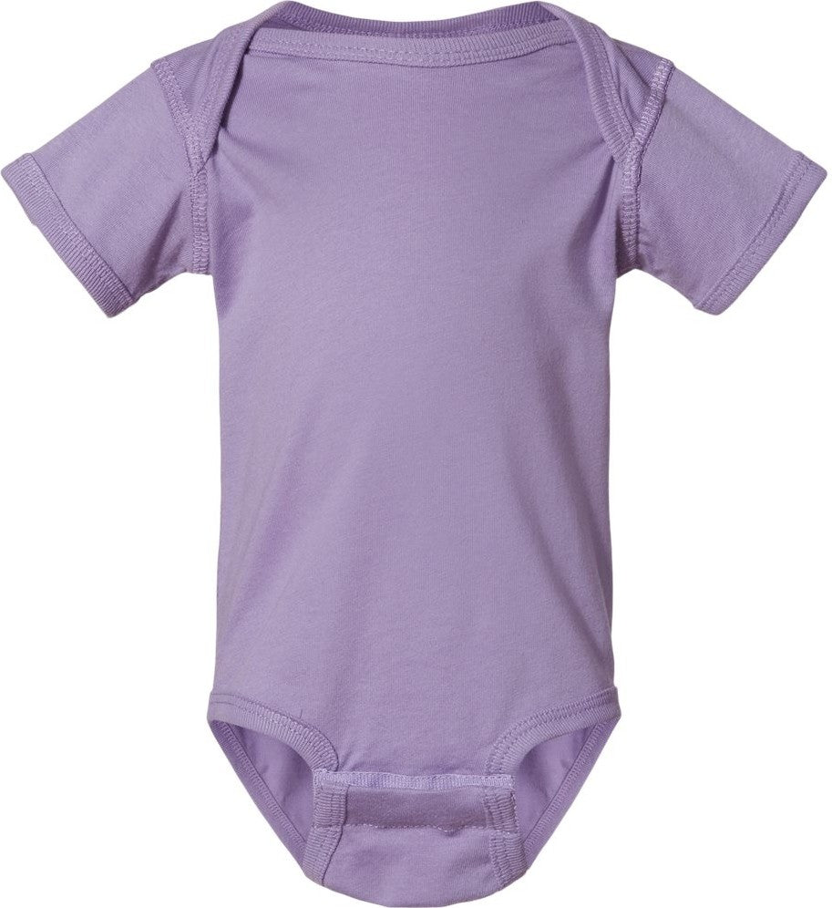 Front View of Lavender Infant Fine Jersey Bodysuit - 4424