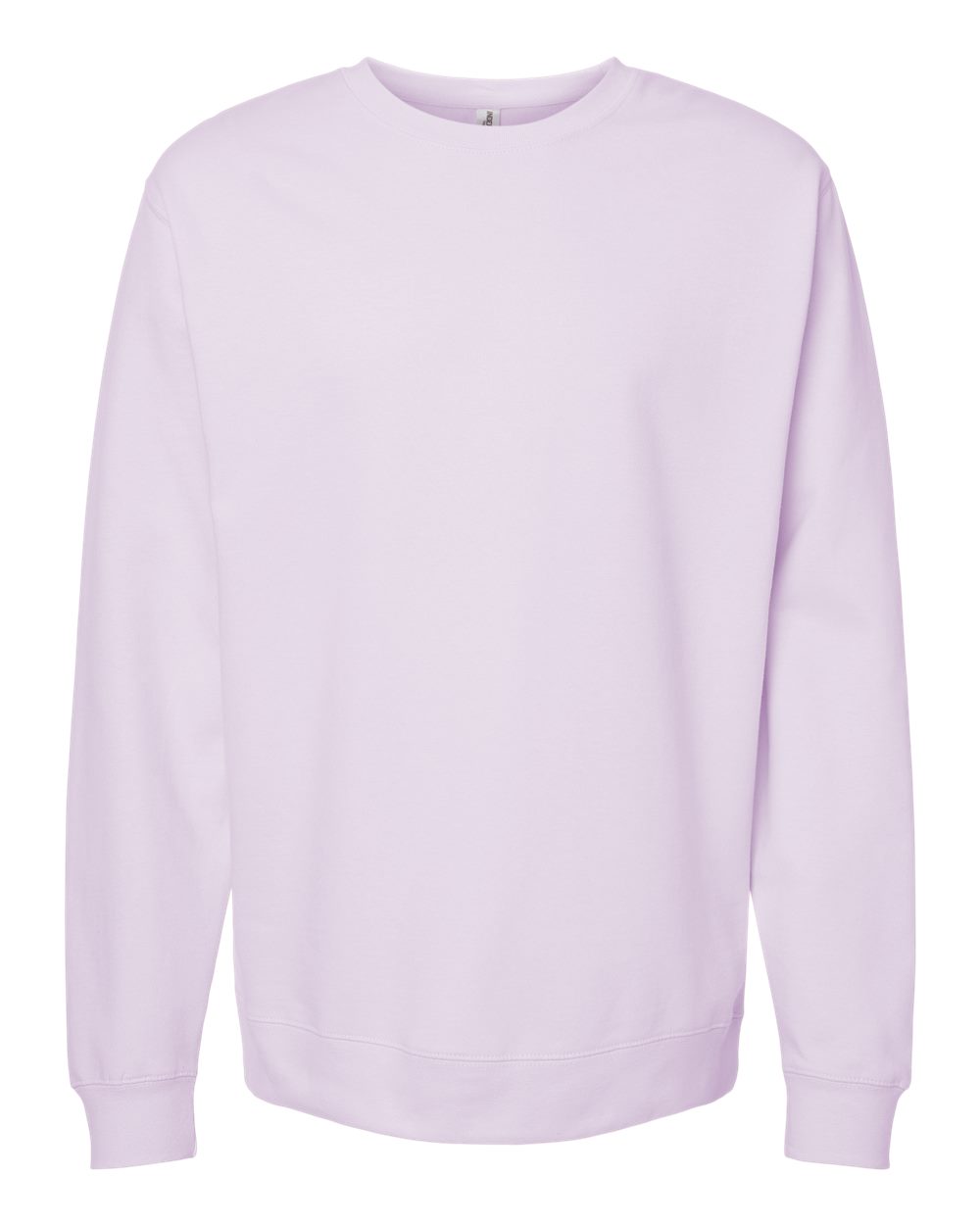 Front View of Lavender Midweight Crewneck Sweatshirt - SS3000