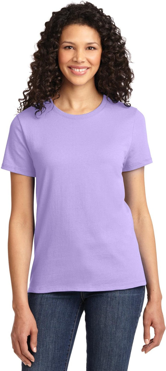 Front View of Lavender Port & Co Women's Essential Tee. LPC61