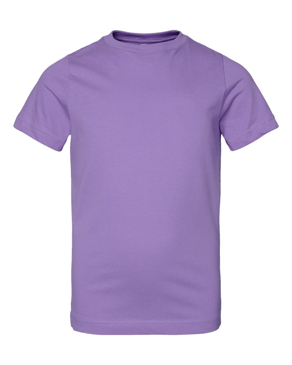 Front View of Lavender Youth Fine Jersey Tee - 6101
