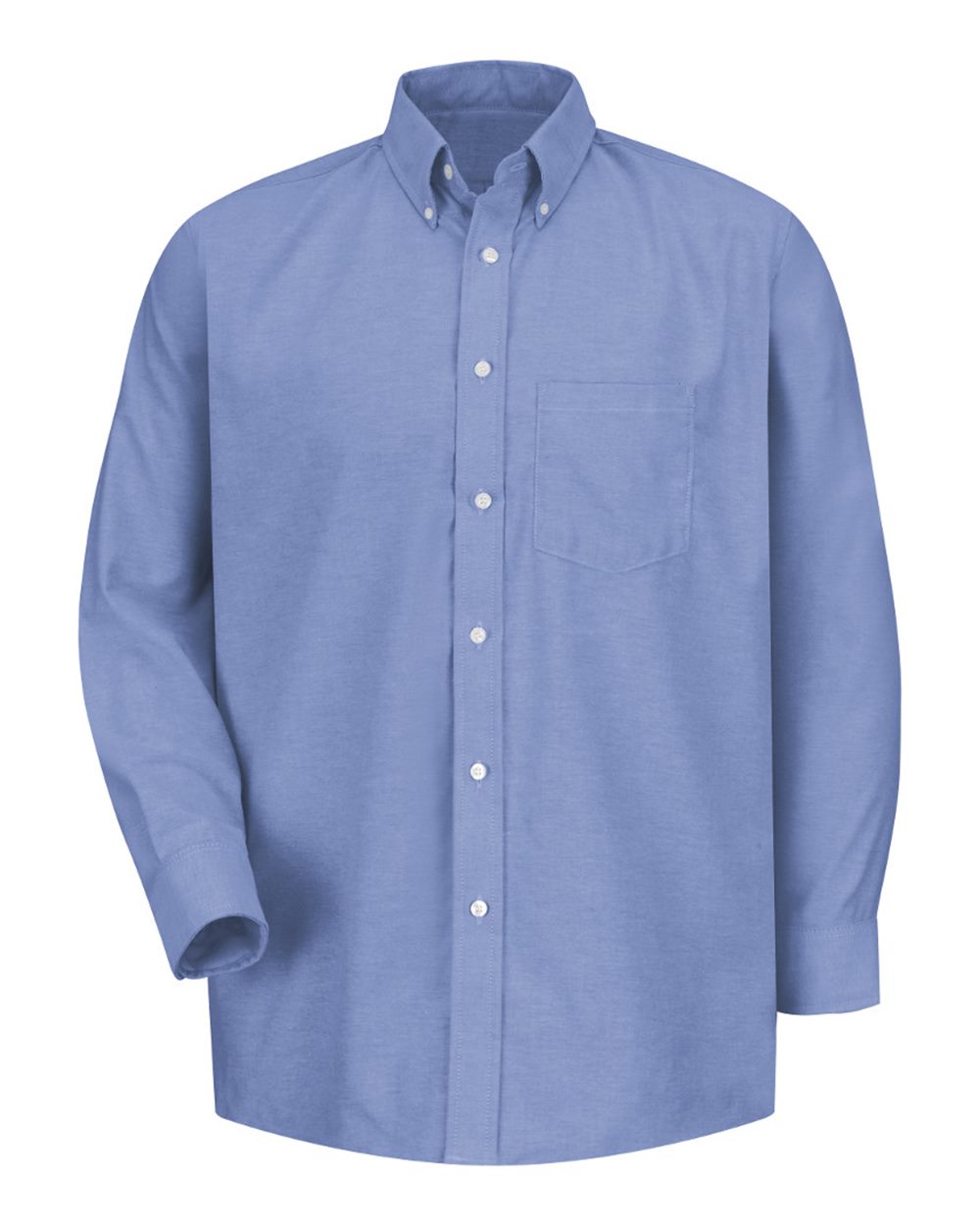 Front View of LB-Light Blue 35 Executive Oxford Dress Shirt - Additional Sizes - SR70EXT