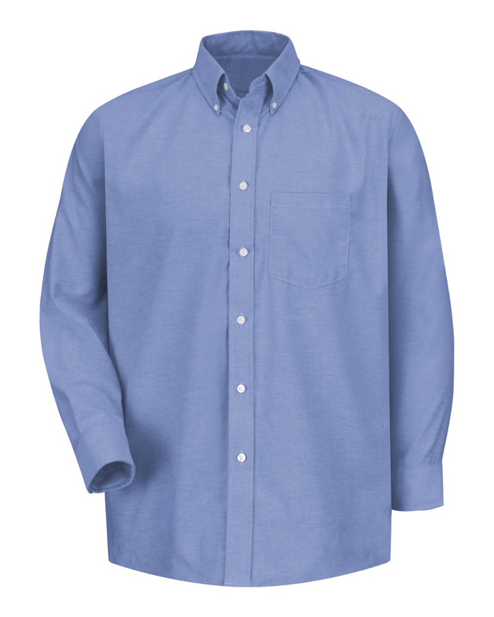 Front View of LB-Light Blue 38 Executive Oxford Dress Shirt - SR70