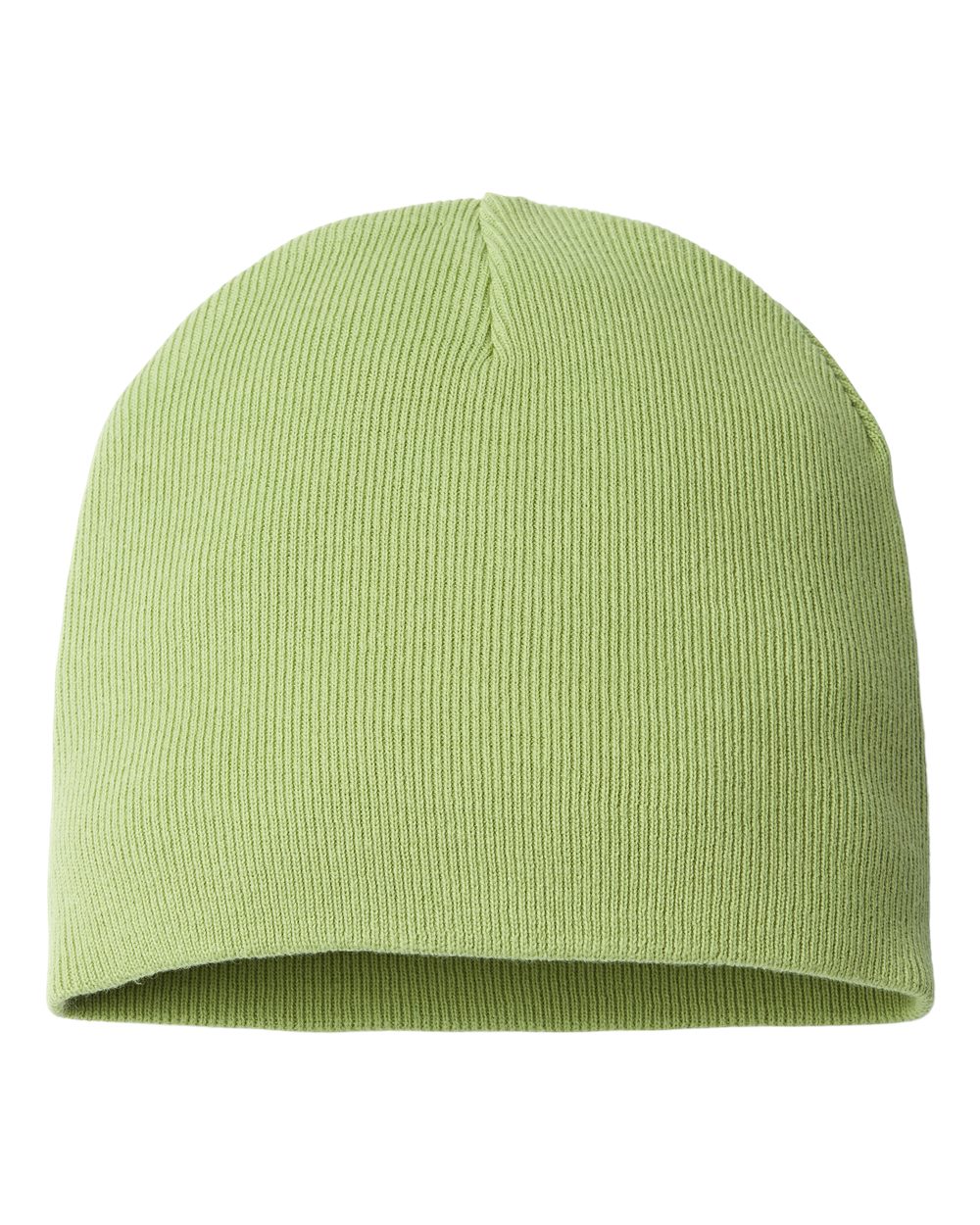Front View of Leaf Green Sustainable Beanie - YALA