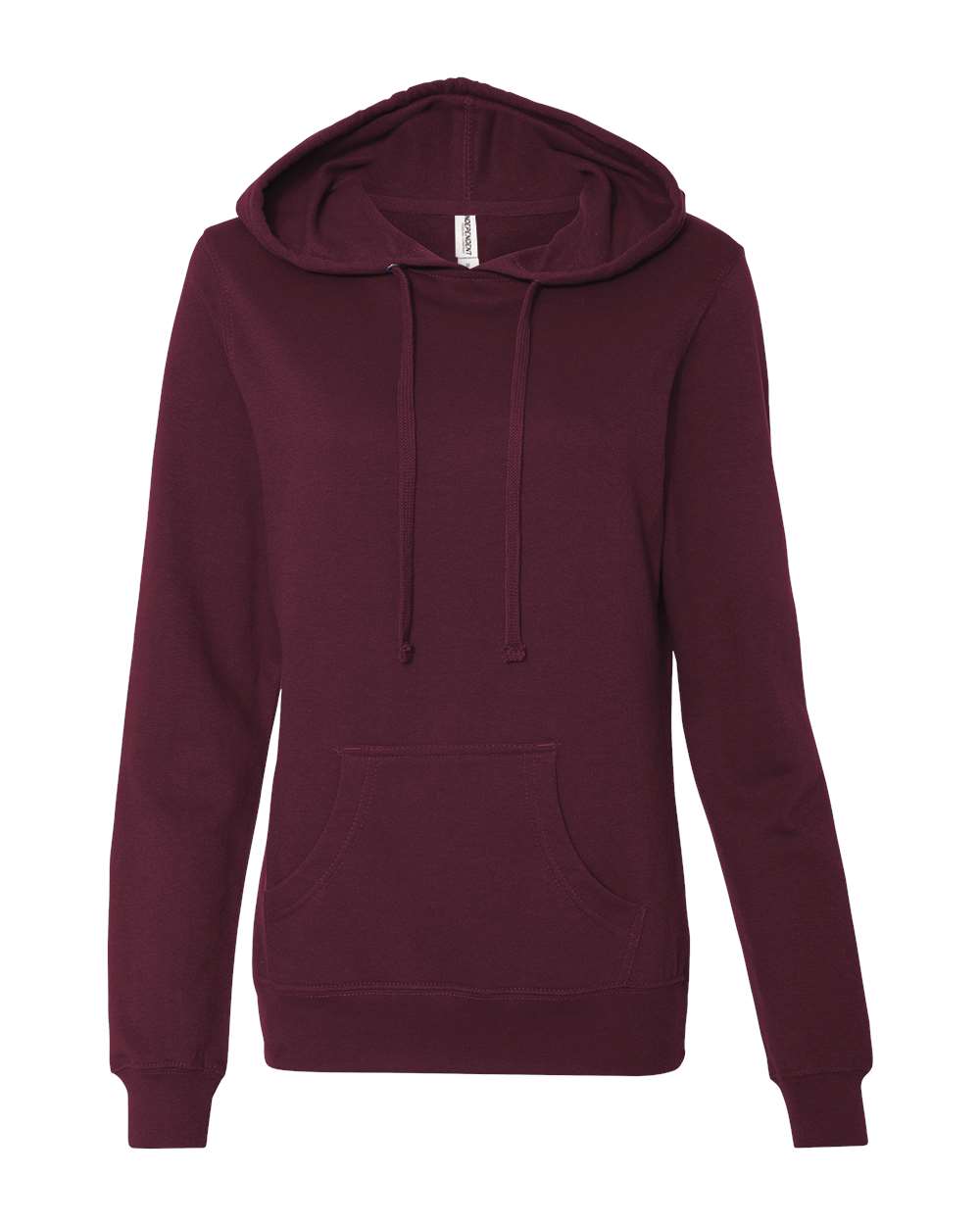 Front View of Light Blackberry Juniors’ Heavenly Fleece Lightweight Hooded Sweatshirt - SS650