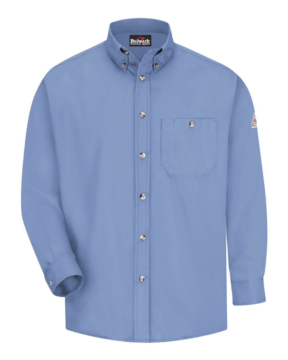 Front View of Light Blue EXCEL FR® Dress Shirt - Tall Sizes - SEG6T