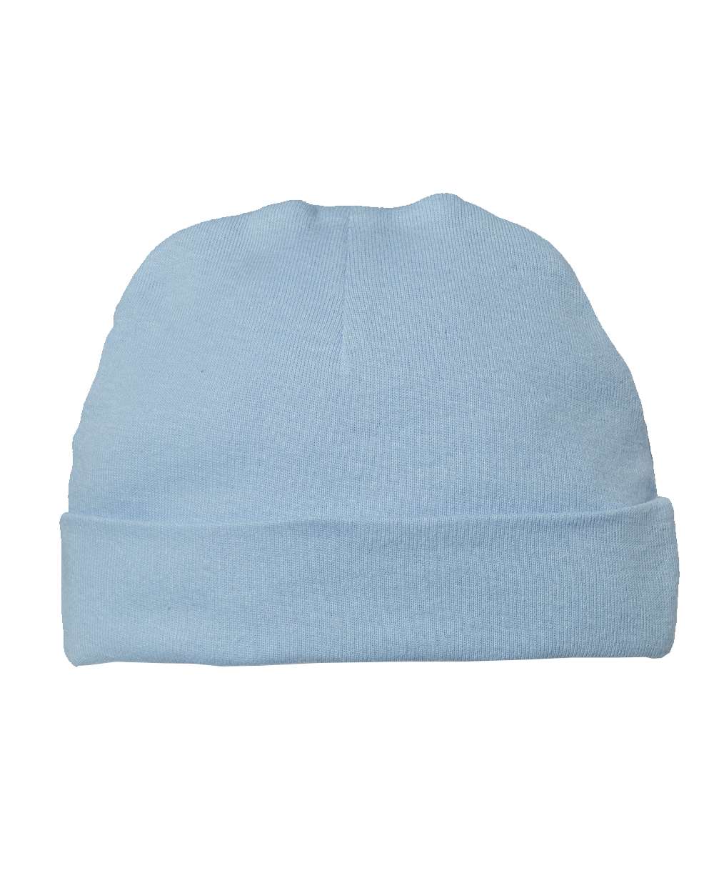 Front View of Light Blue Infant Baby Rib Beanie - 4451
