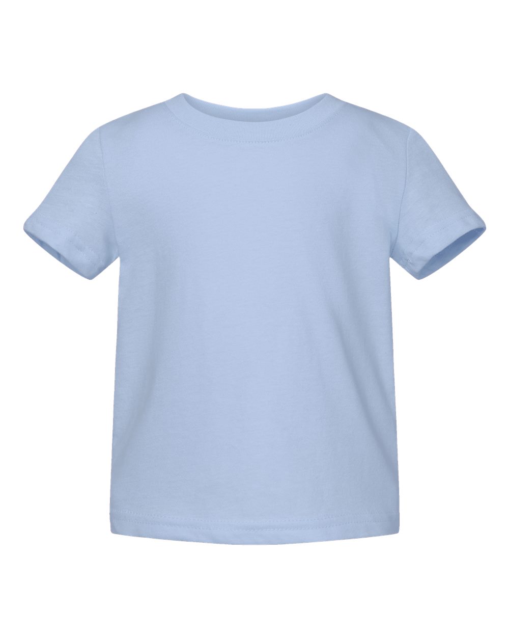 Front View of Light Blue Infant Fine Jersey Tee - 3322