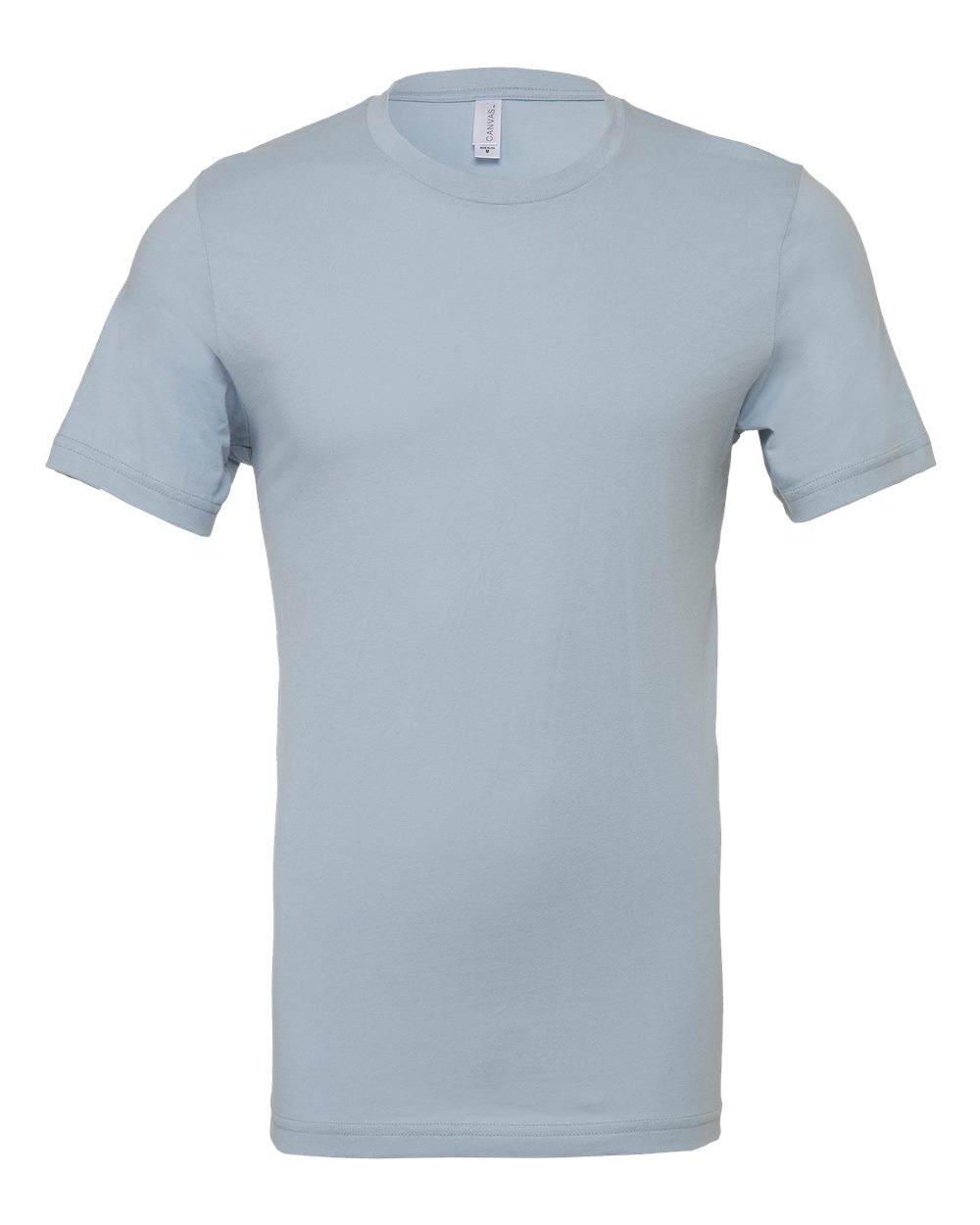 Front View of Light Blue Jersey Tee - 3001