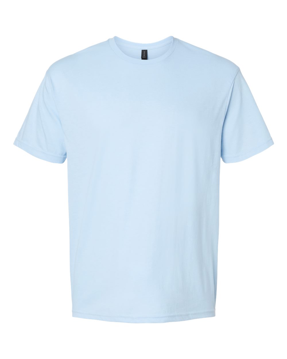 Front View of Light Blue Mist Softstyle® CVC T-Shirt - 64000CVC