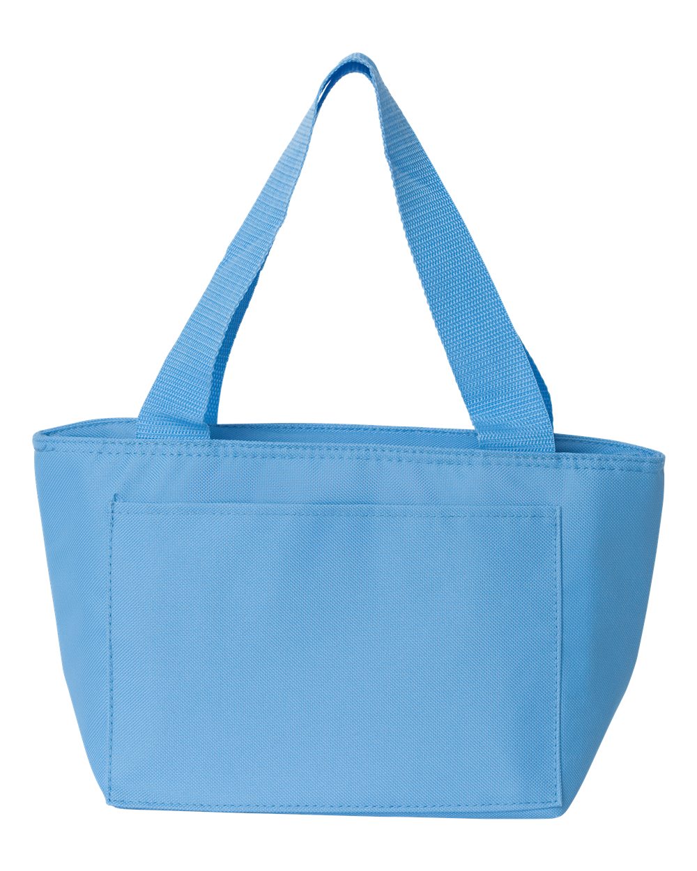 Front View of Light Blue Recycled Cooler Bag - 8808