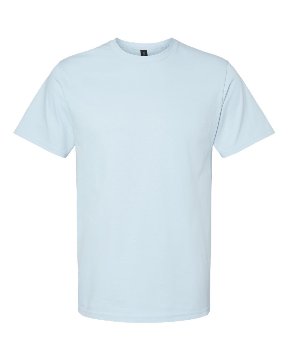 Front View of Light Blue Softstyle® Midweight T-Shirt - 65000