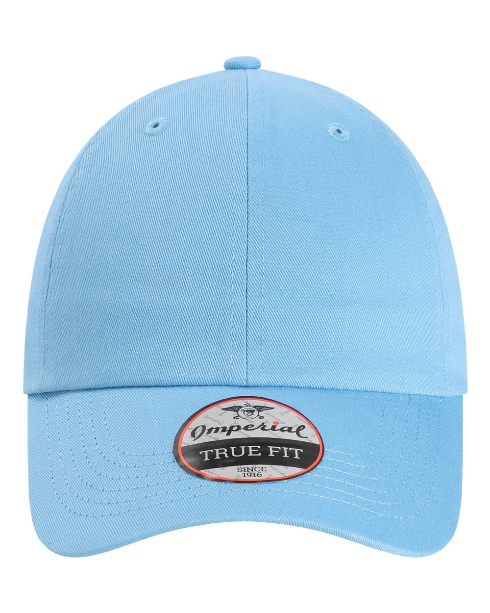 Front View of Light Blue The Original Buckle Dad Hat - X210B