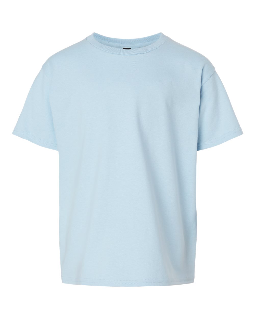 Front View of Light Blue Ultra Cotton® Youth T-Shirt - 2000B
