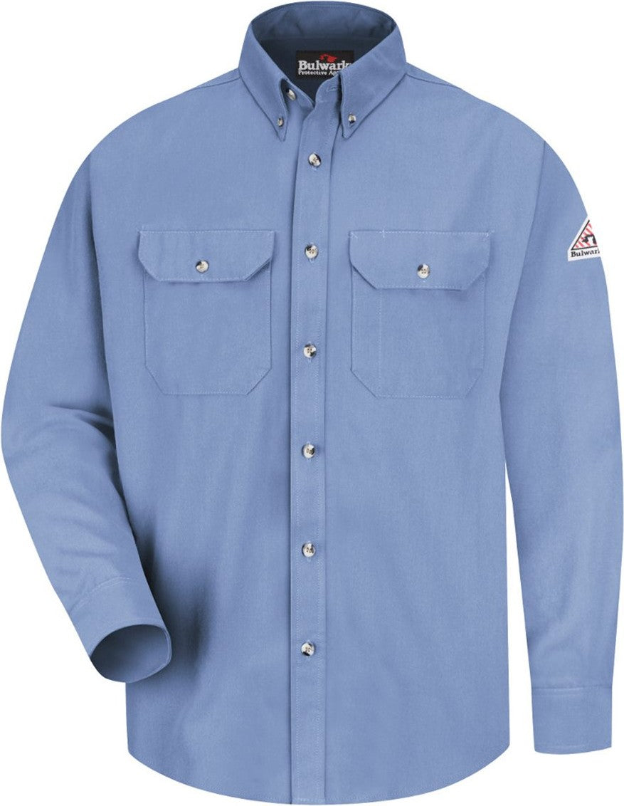 Front View of Light Blue Uniform Shirt - Tall Sizes - SMU2T