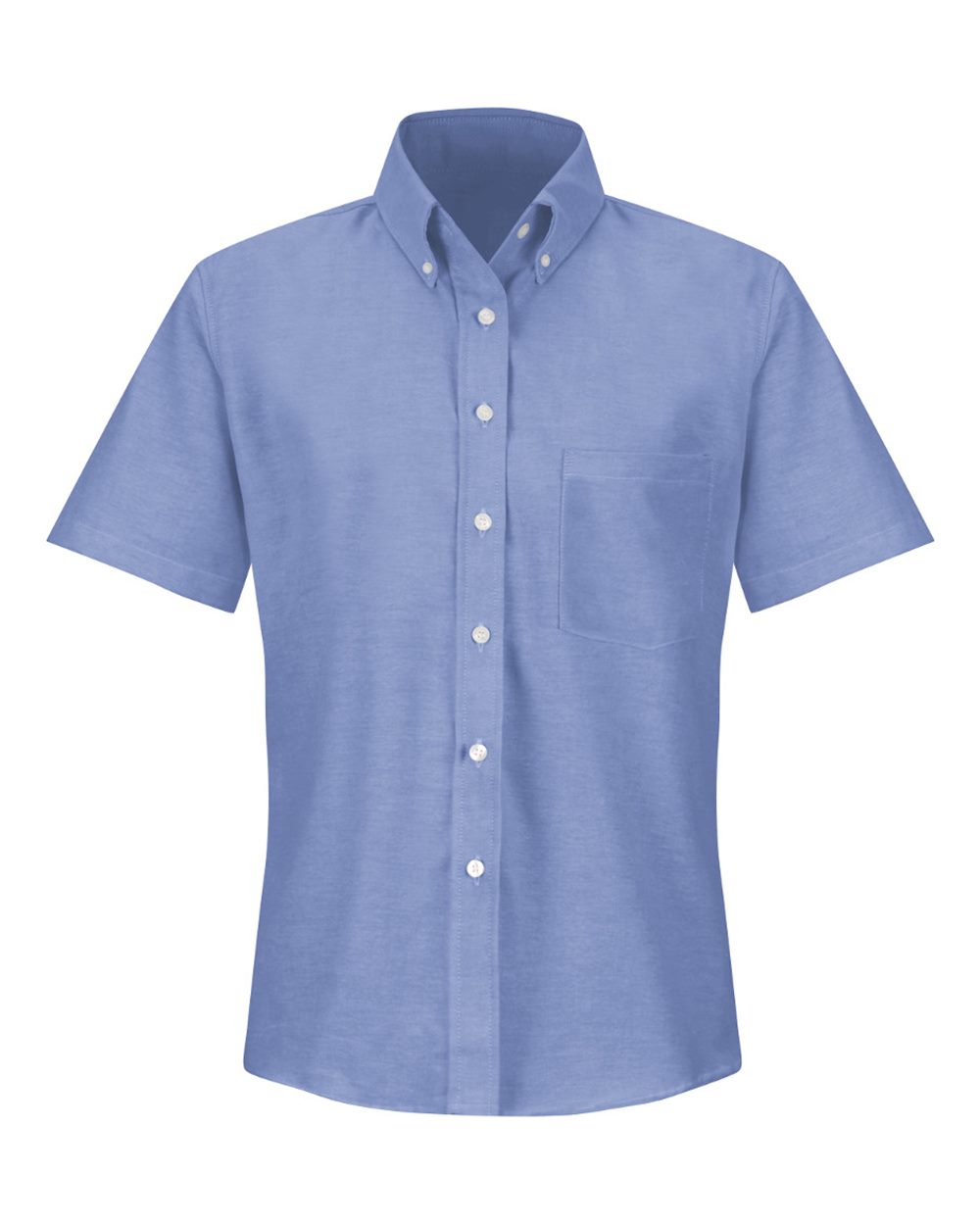 Front View of Light Blue Women's Executive Oxford Dress Shirt - SR61
