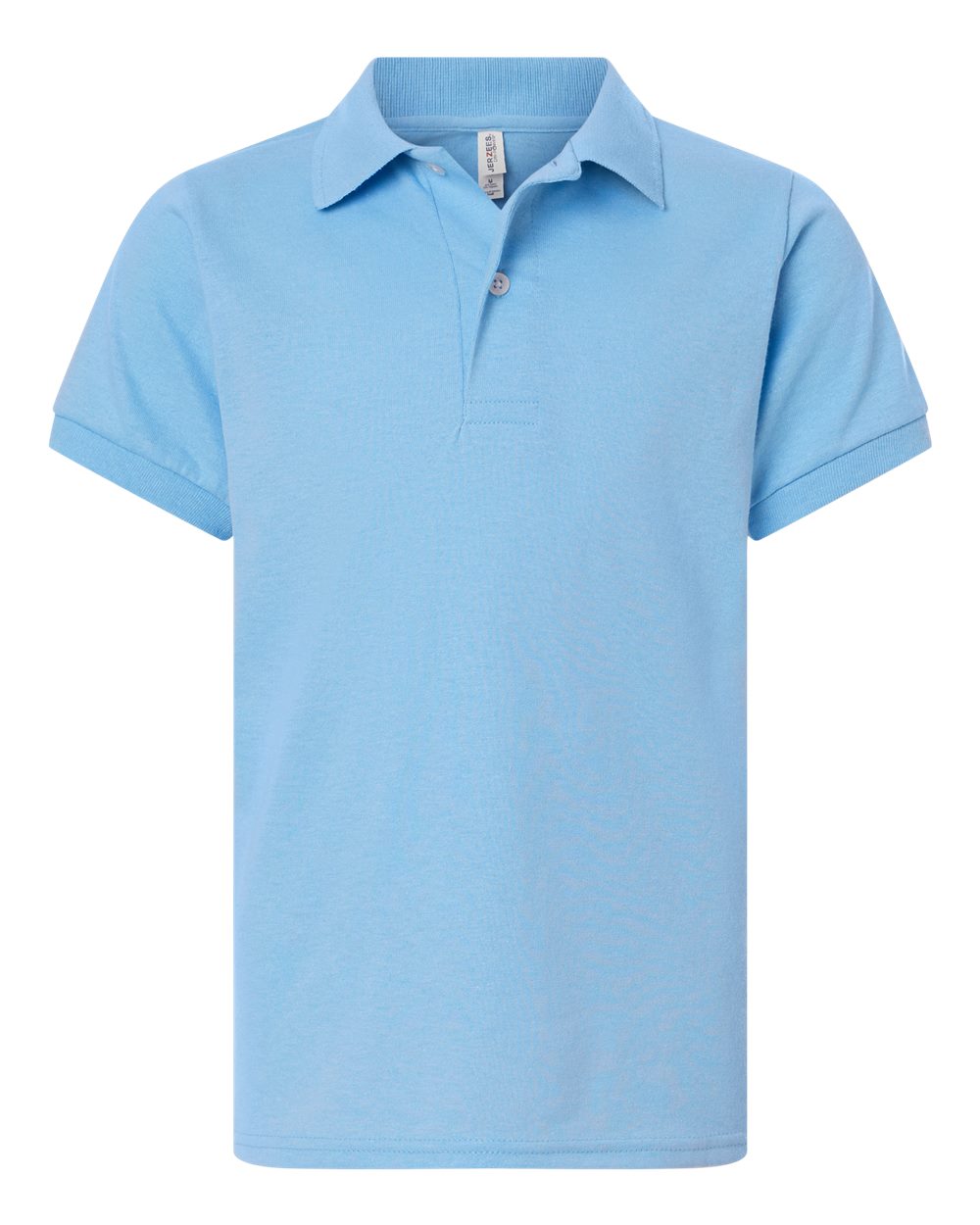 Front View of Light Blue Youth Dri-Power® Polo - 437K