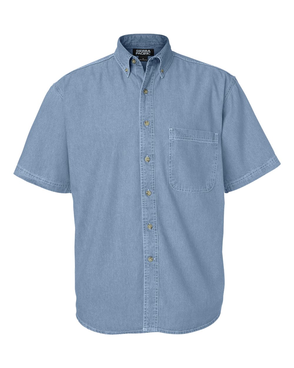 Light Denim Denim Short Sleeve Shirt Tall Sizes - 6211
