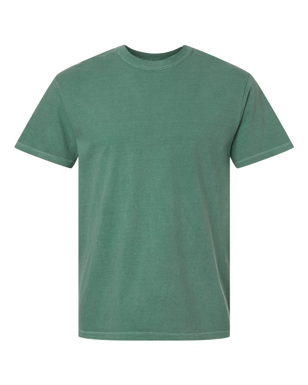 Front View of Light Green Garment-Dyed Heavyweight T-Shirt - 1717