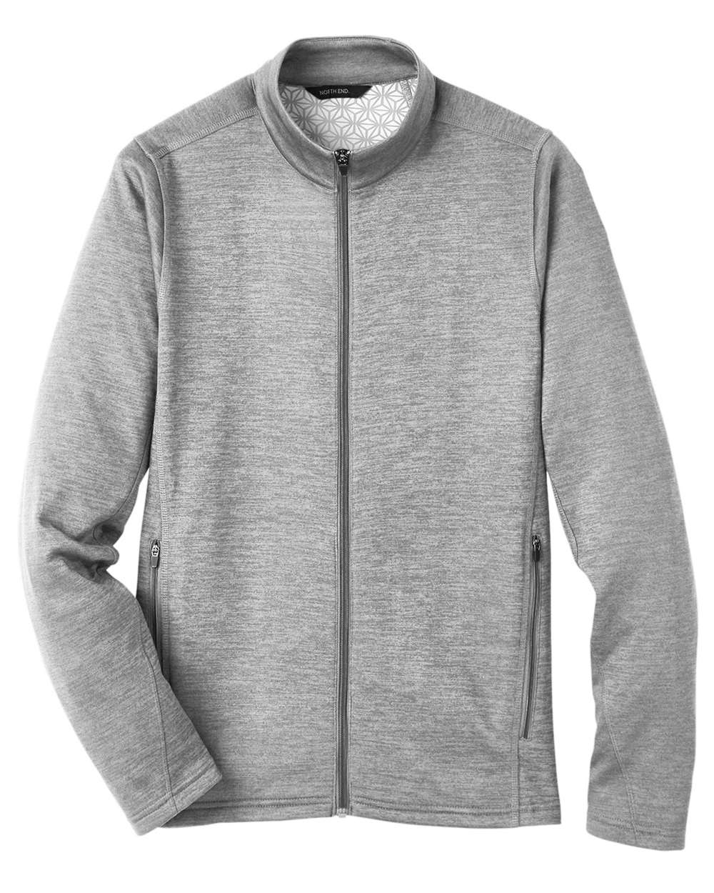 Front View of Light Heather/ Carbon Men's Flux 2.0 Full-Zip Jacket - NE712