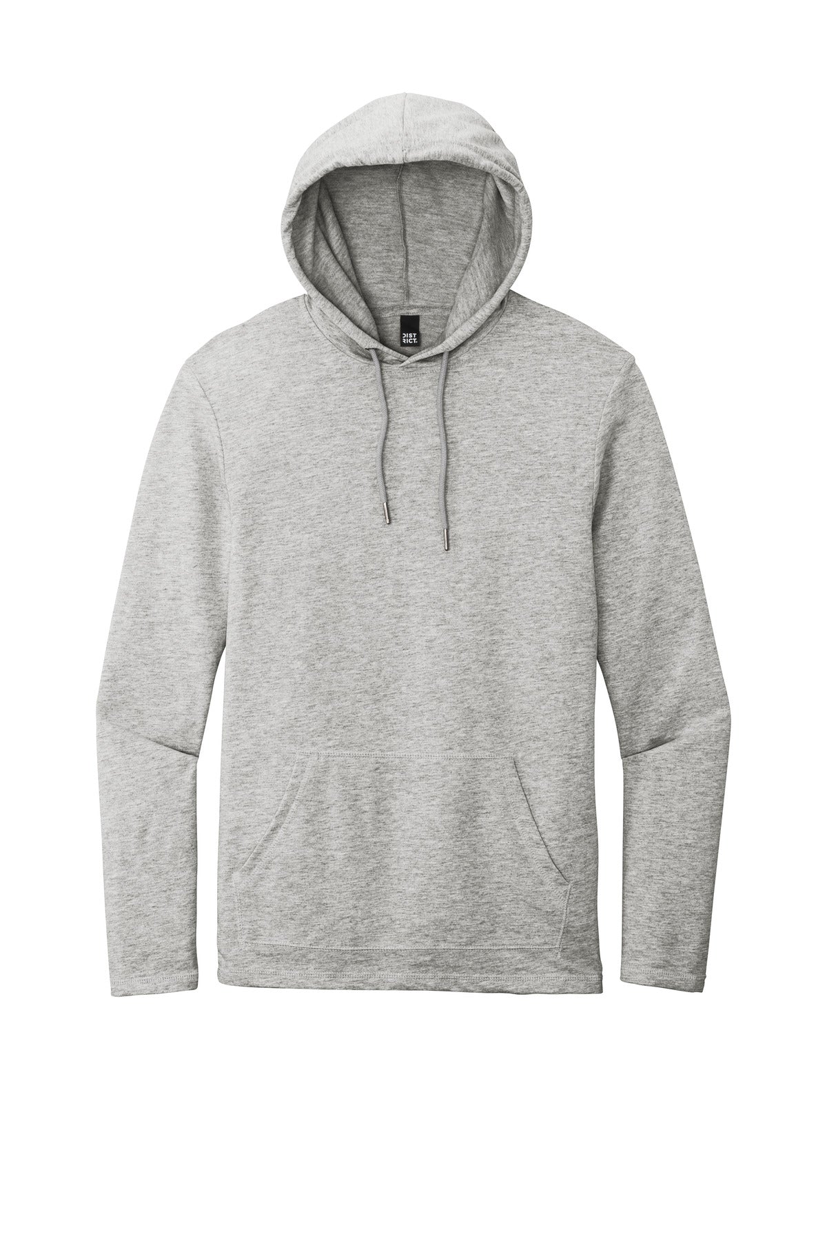 Front View of Light Hthr Gry District Featherweight French Terry Hoodie DT571