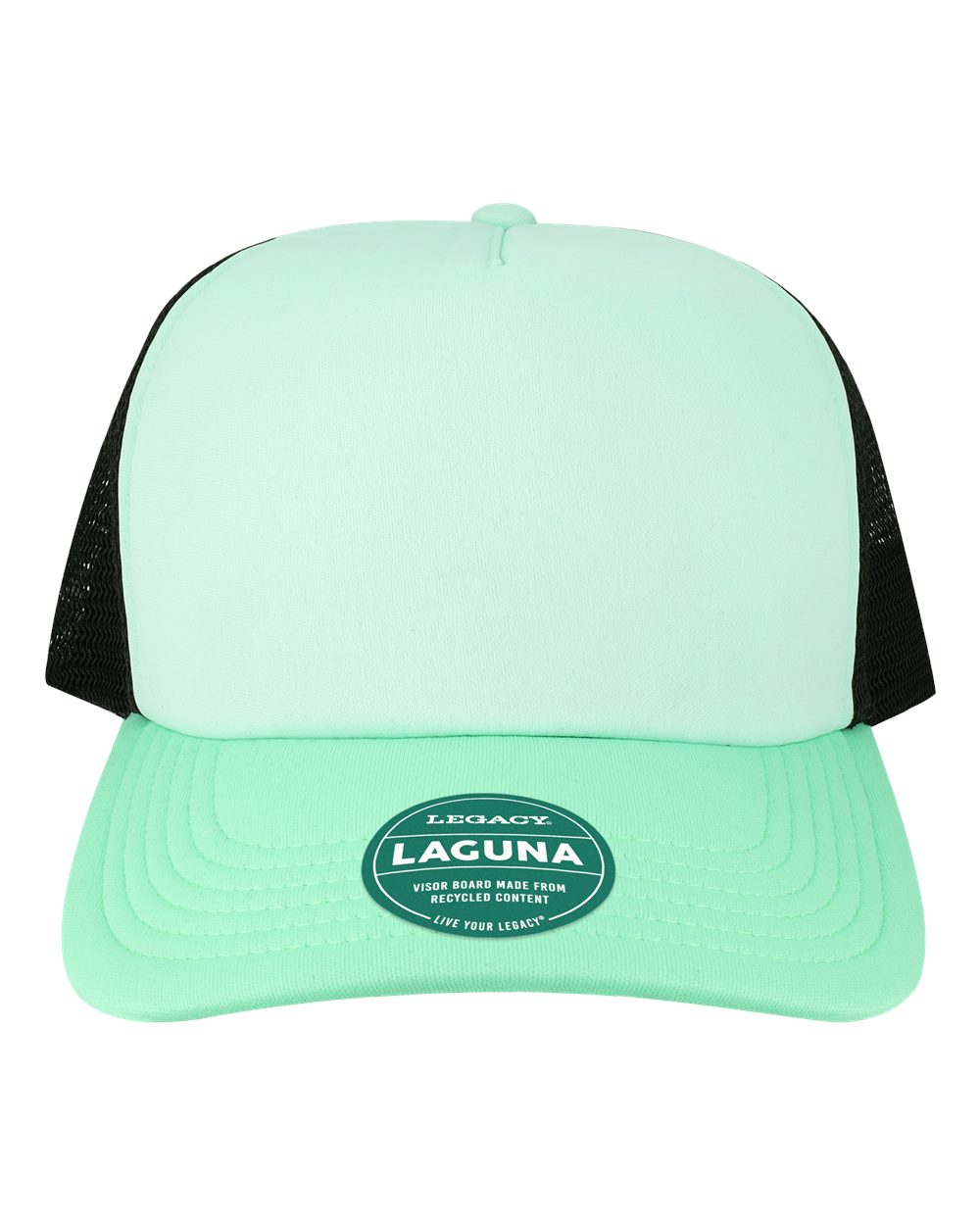 Front View of Light Mint/ Dark Mint/ Black Laguna Cap - LTA