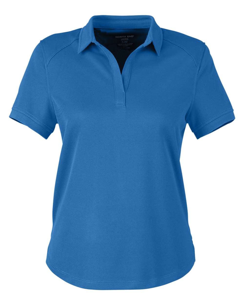 Front View of Light Nautical Blue Women&#39;s Express Tech Performance Polo - NE112W