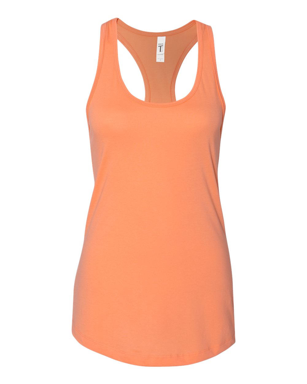 Front View of Light Orange Women's Ideal Racerback Tank - 1533