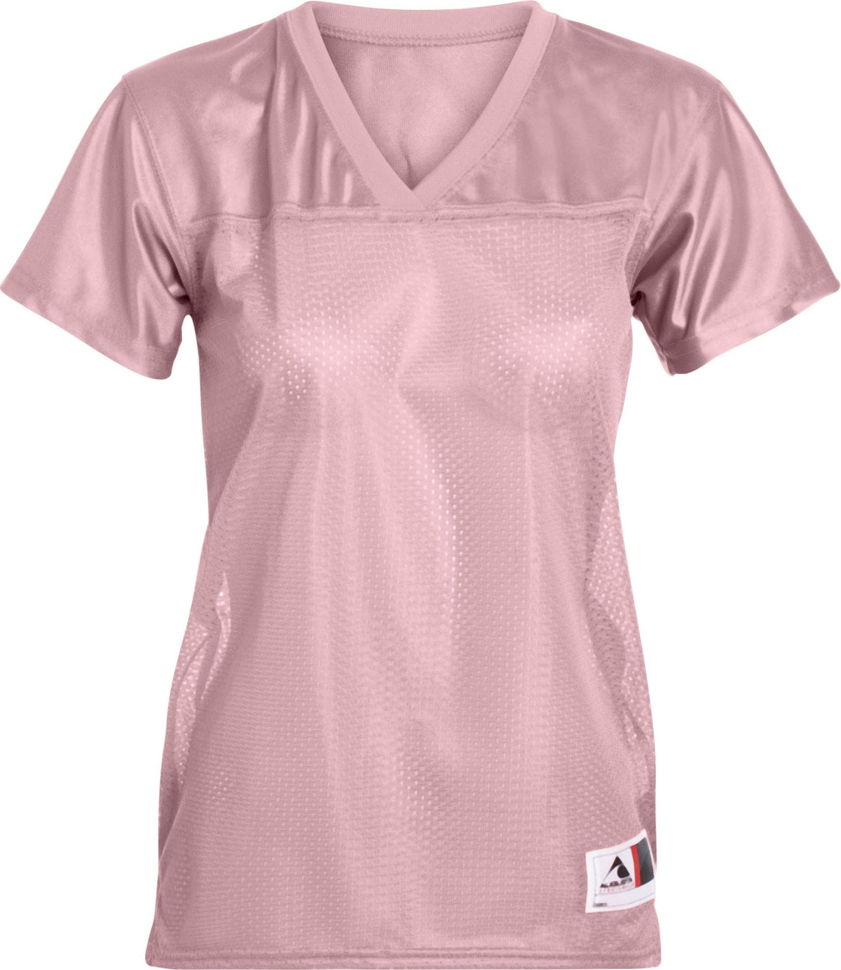 Front View of LIGHT PINK LDS JR FIT REPLICA FOOTBALL T