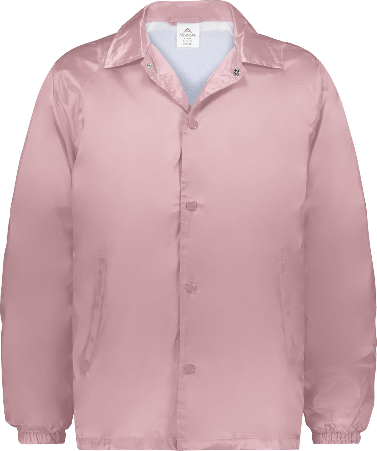 Front View of LIGHT PINK NYLON COACH S JACKET/LINED