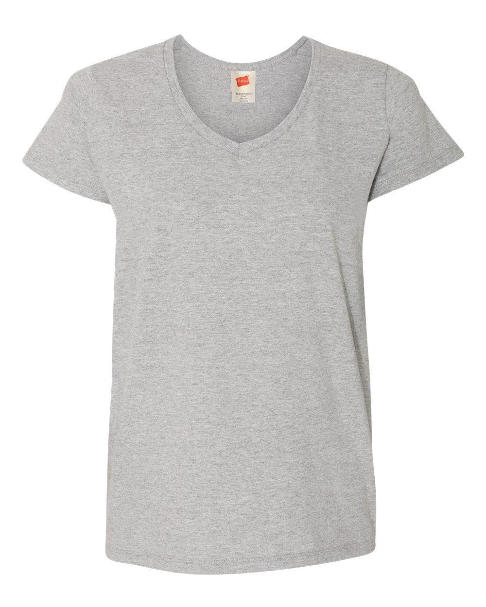 Front View of Light Steel Essential-T Women’s V-Neck T-Shirt - 5780
