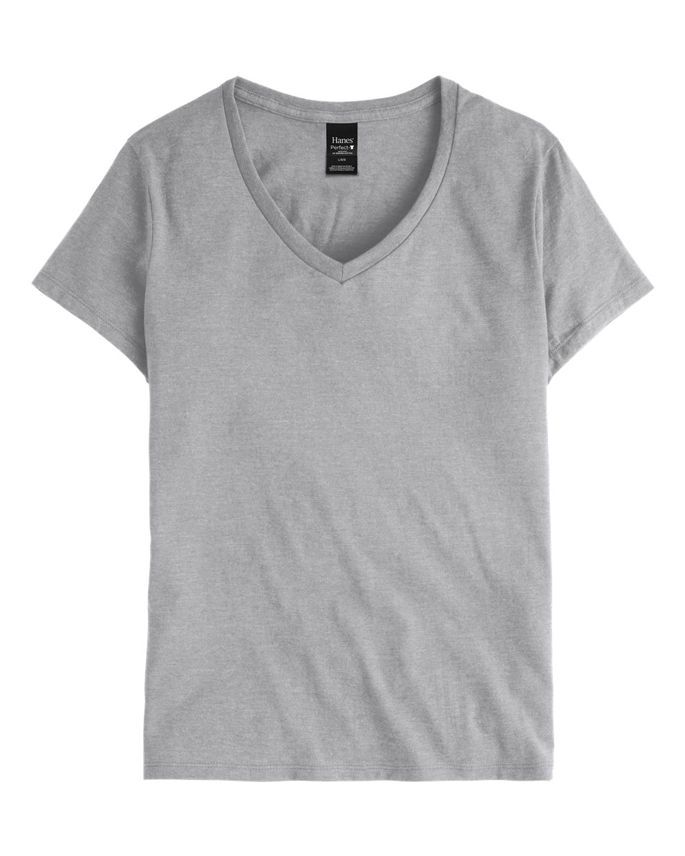 Front View of Light Steel Perfect-T Women’s V-Neck T-Shirt - S04V