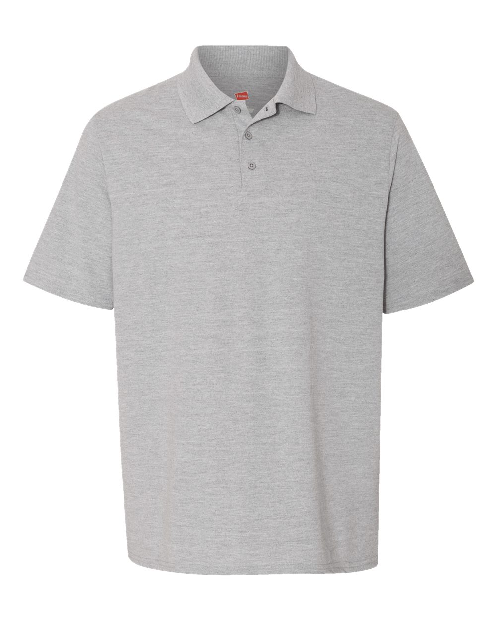Front View of Light Steel Piqué Polo - 055P