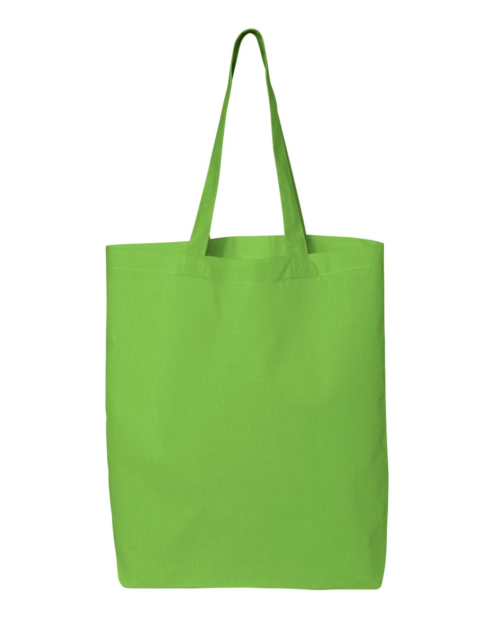 Front View of Lime 12L Economical Tote - QTBG