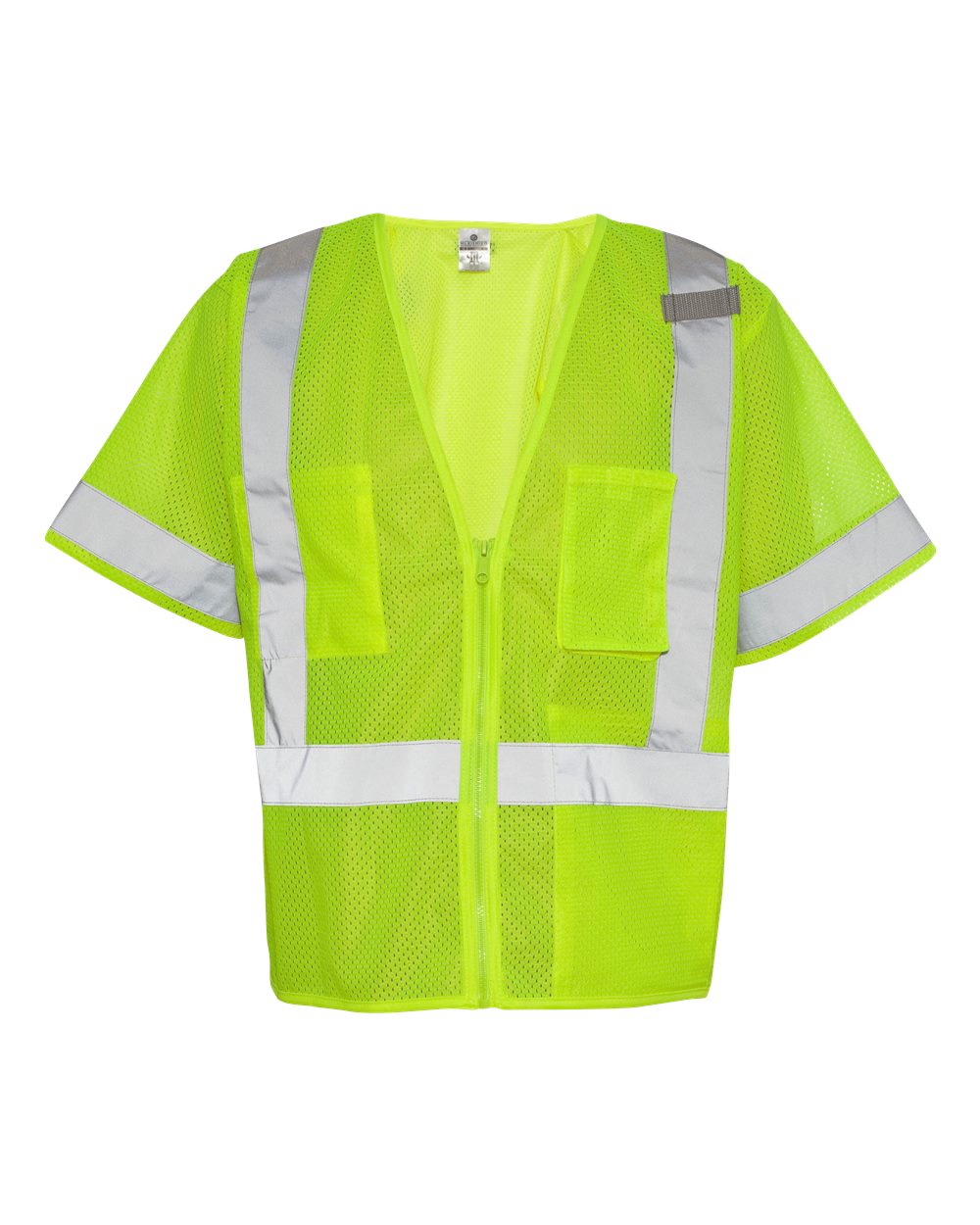 Front View of Lime Class 3 Economy Vest - 1264-1265