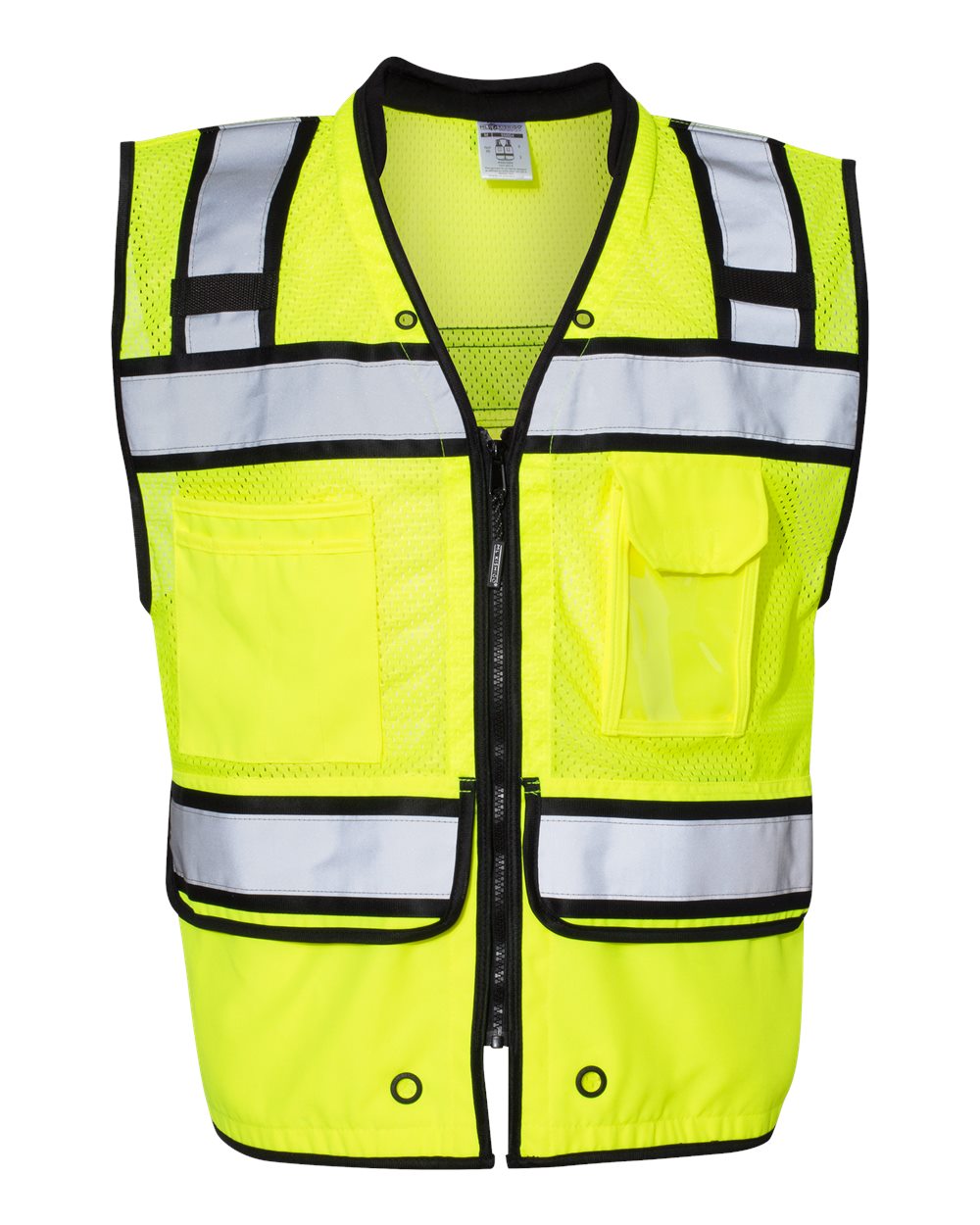 Front View of Lime High-Performance Surveyors Vest - S5004-5005