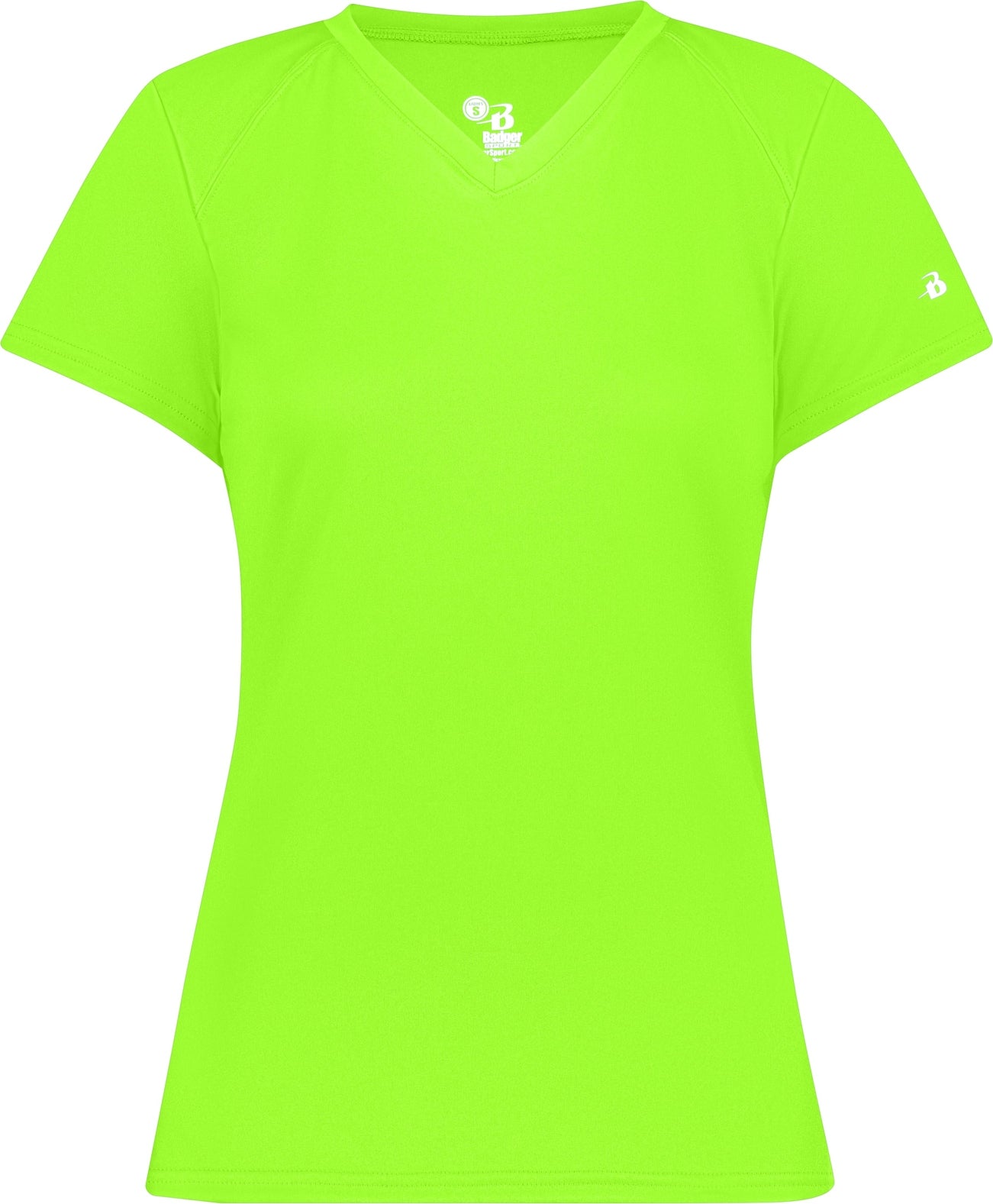 LIME LADIES B-CORE V-NECK TEE