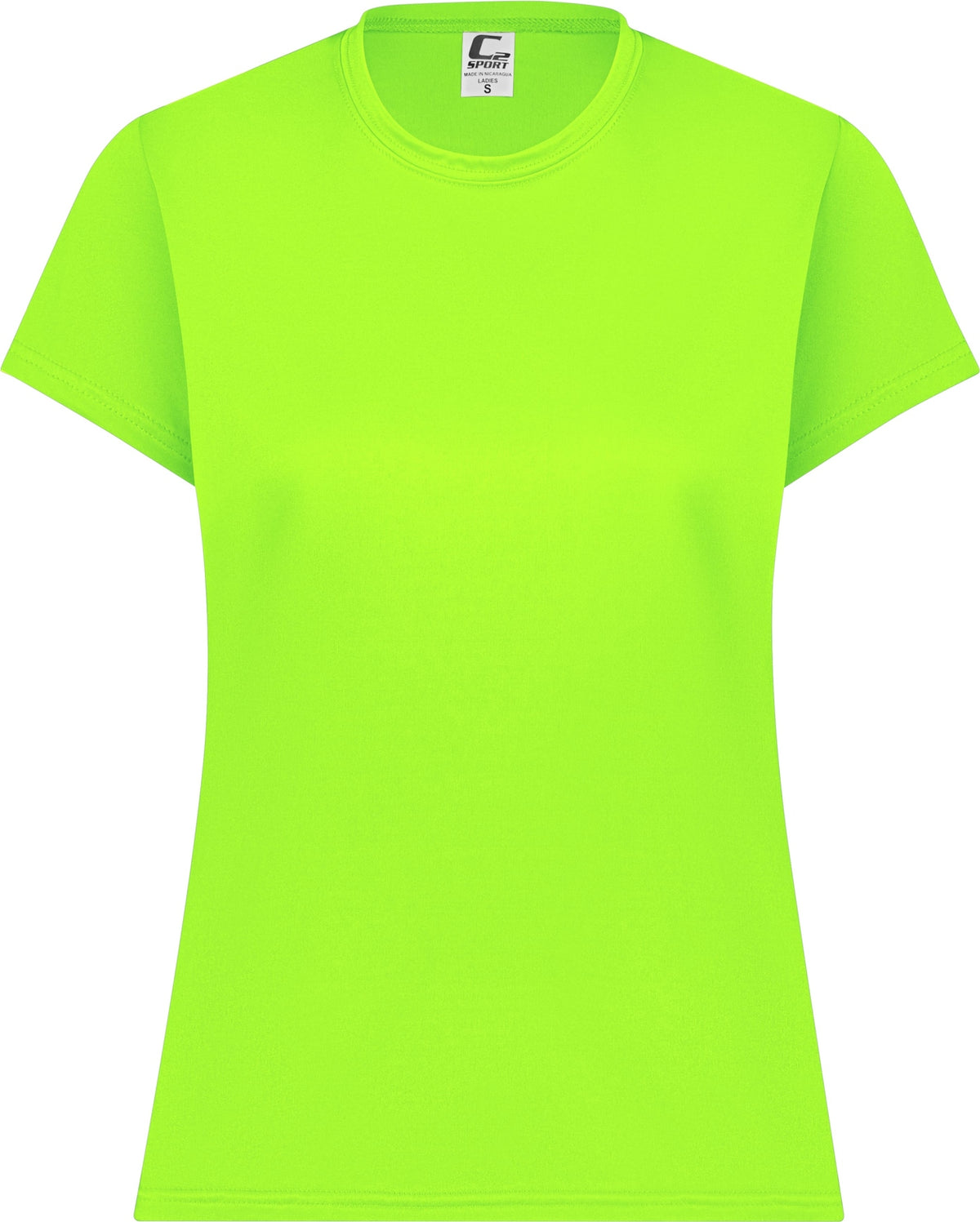 Front View of LIME LADIES C2 TEE