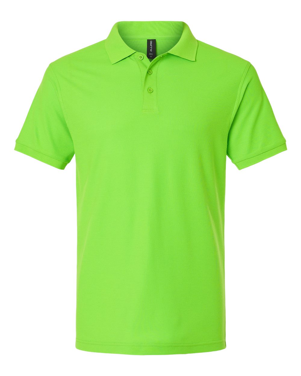 Front View of Lime Pique Polo - 62800