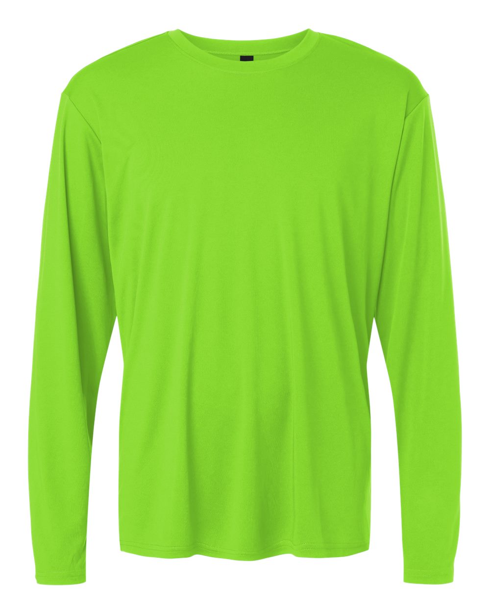 Front View of Lime Pro-Lock Performance Long Sleeve T-Shirt - 48400