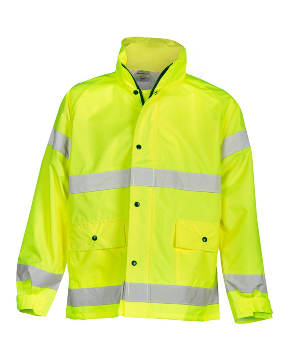 Front View of Lime Storm Stopper Rainwear Jacket - 9665J