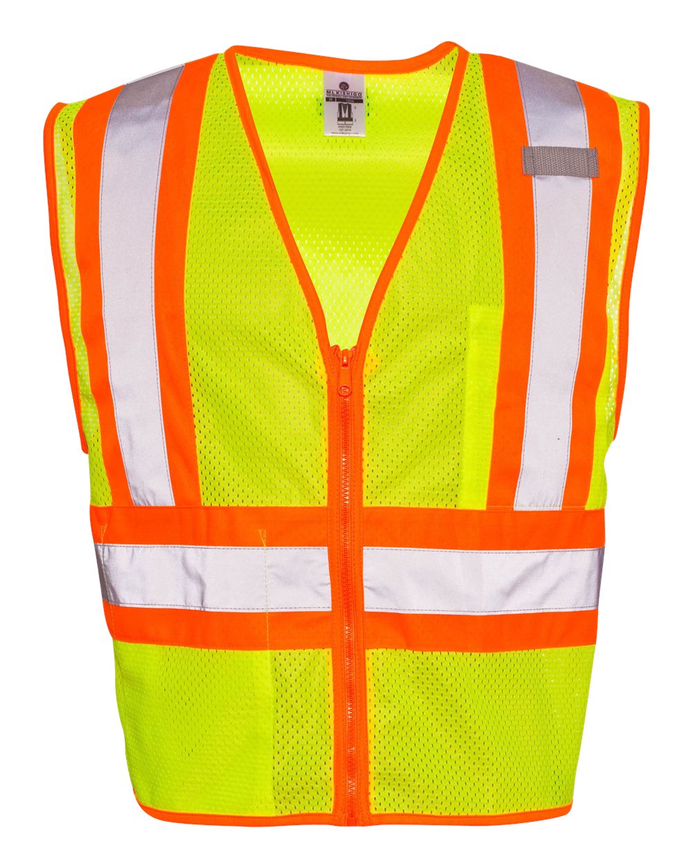 Front View of Lime Ultra-Cool™ Contrasting Mesh Vest - 1055-1056