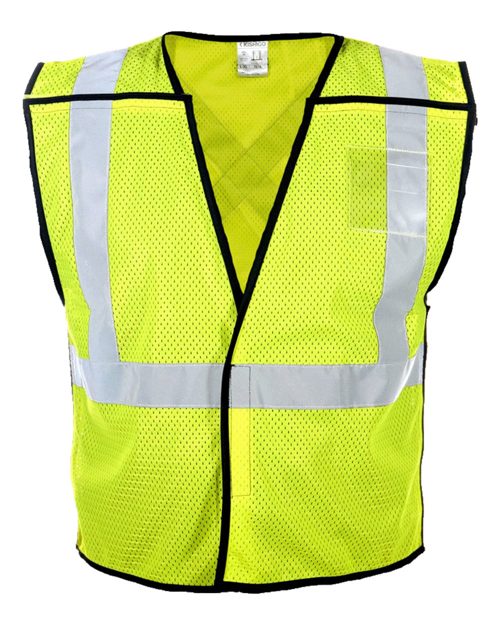 Front View of Lime X-Back Breakaway Vest - 1805-1806