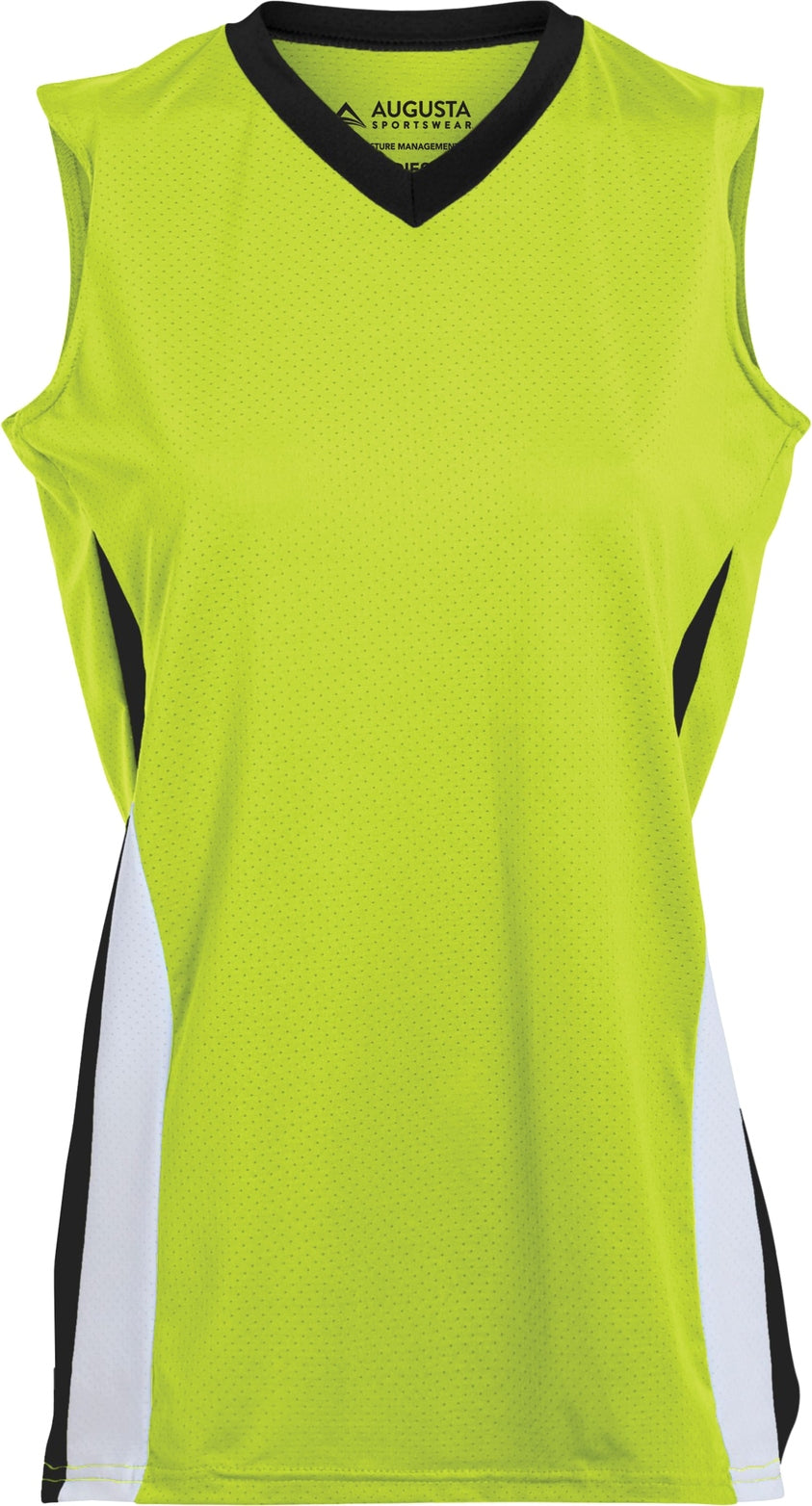 LIME/BLACK/WHITE GIRLS TORNADO JERSEY