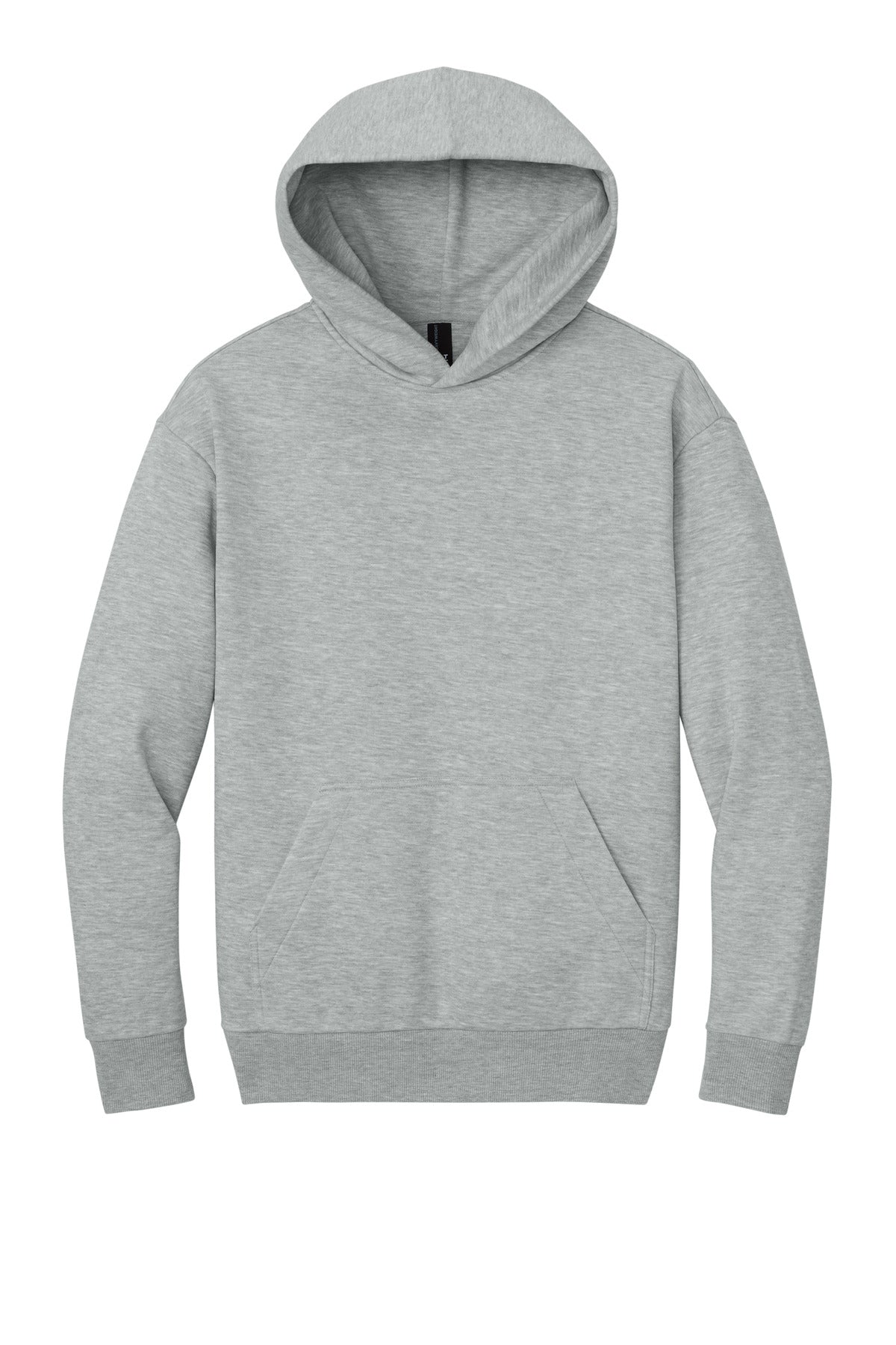 Front View of LtHtGry District V.I.T. Heavyweight Fleece Hoodie DT6150